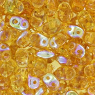 SuperDuo Beads 2.5x5mm Topaz AB